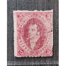 ARGENTINA 1865 GJ 25f ESTAMPILLA RIVADAVIA DE 4ta TIRADA CON VARIEDAD PAPEL GRUESO MUY BUEN SELLO CLASICO NUEVO CON DOBLE LINEA DEL MARCO SUPERIOR HERMOSA IMPRESION Y ESTA DE LUJO U$ 72